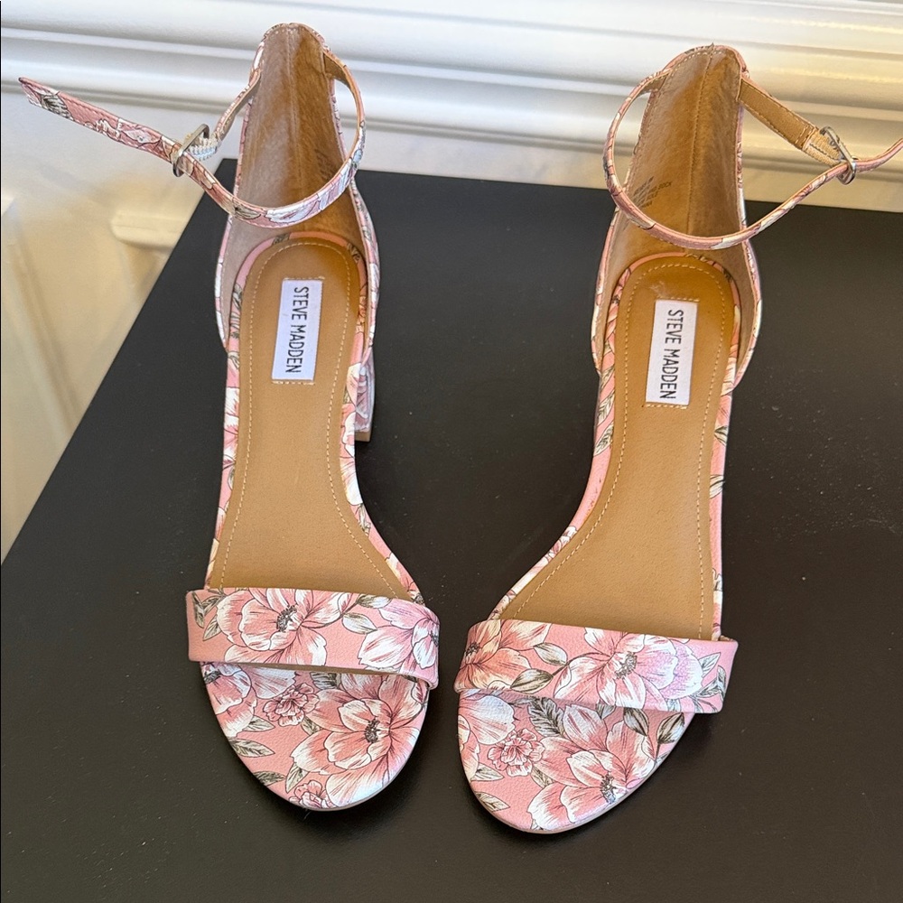 Steve Madden Pink Floral Heels